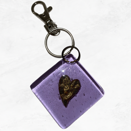 Heart Key Ring - Lavender