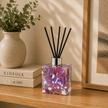 Violet Square Reed Diffuser – Handcrafted Glass Bottle (No Oil)