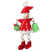 Hanging Glass Snowman Christmas Decoration | Handcrafted Ornament