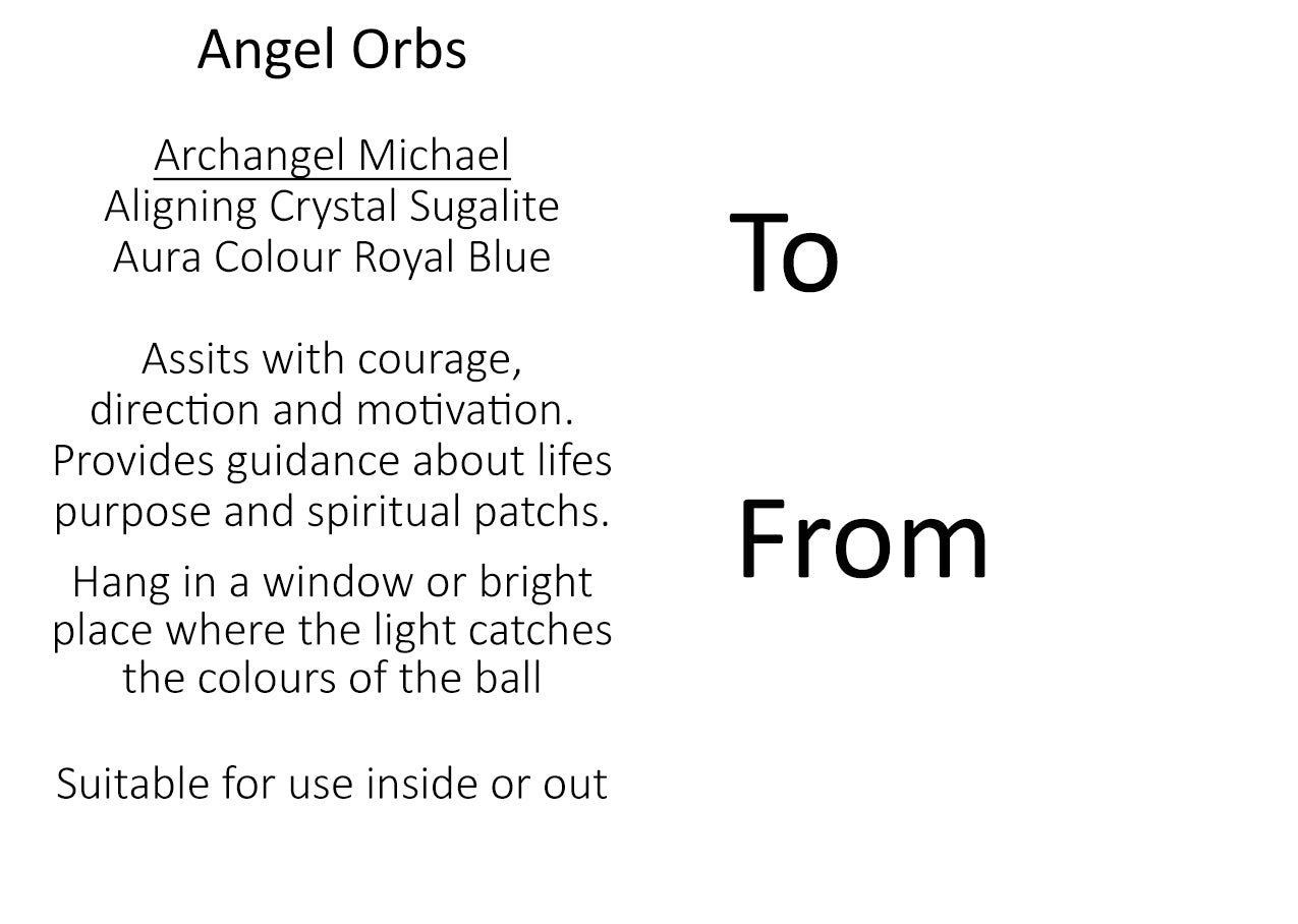 10cm Angel Orb - Archangel Michael - Sugalite