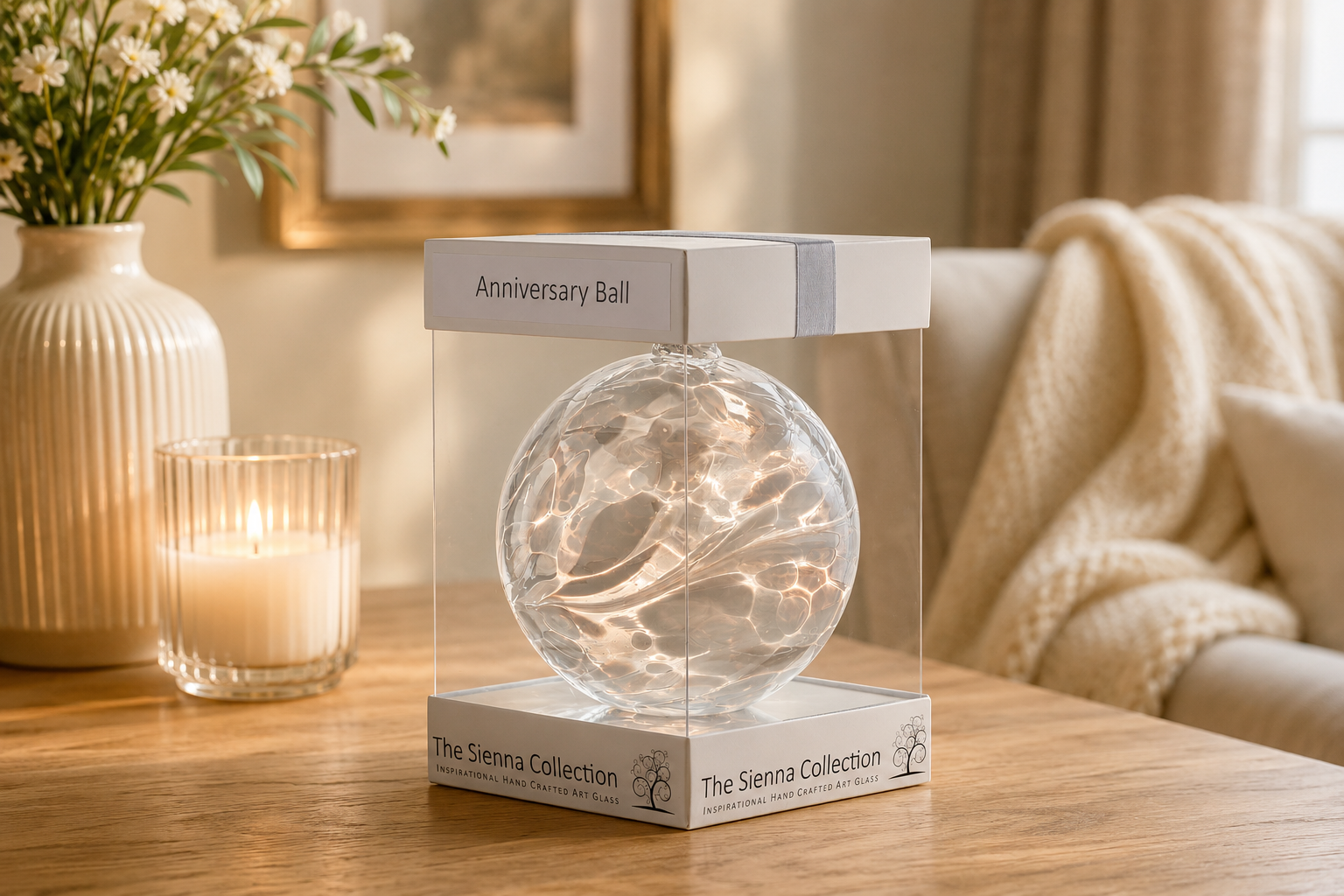Anniversary Gift Friendship Ball - White