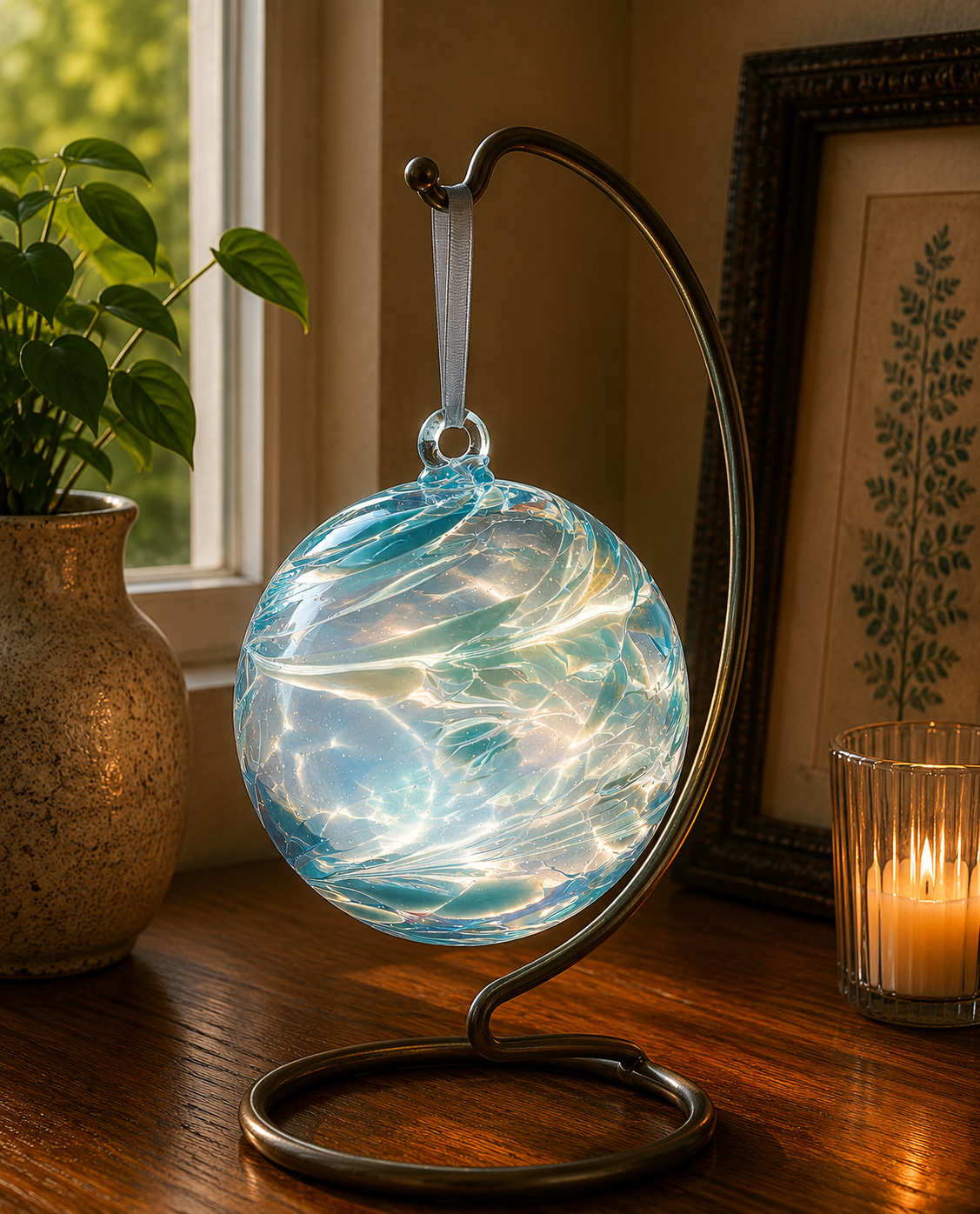 10cm Friendship Ball - Aquamarine