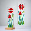Hanging Decorative Flower Plaque - Red