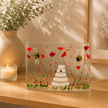 Fused Glass Curve – Bumble Bee & Poppy Design (Handmade)