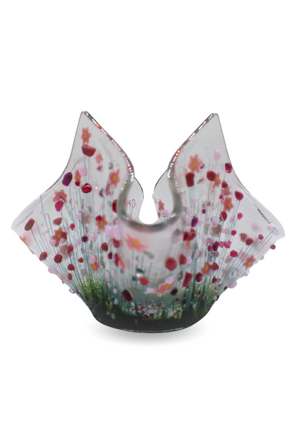 Handmade Fused Glass - Blooming Small Tealight
