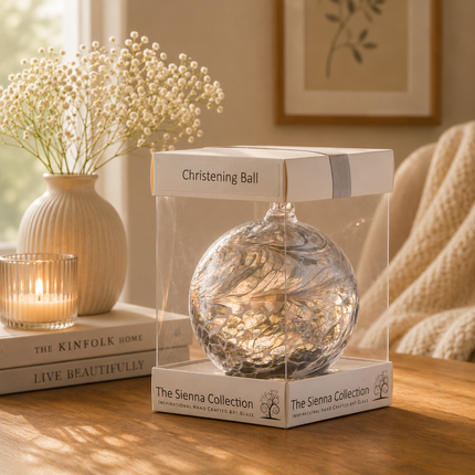 Pastel Silver Christening - 10cm Friendship Ball