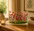 Handmade Fused Glass - Poppy Curve by Pam Peters Designs