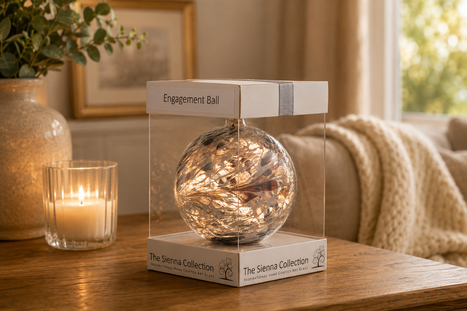 Engagement Gift Friendship Ball - Pastel Silver