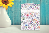 Just to Say Floral Eco Greeting Card - UK Made - High Margin: WRAPPED