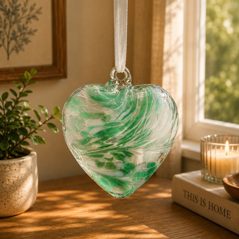 12cm Friendship Heart - Green