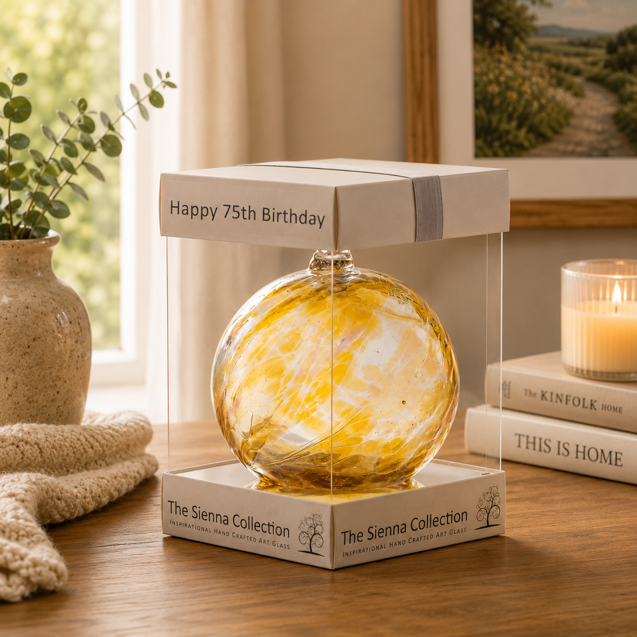 10cm Friendship Ball - Happy 75th Birthday