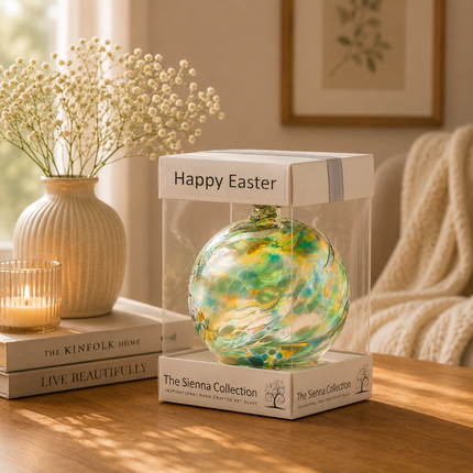 Happy Easter 10cm Friendship Ball - Peridot