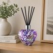 Violet Heart Reed Diffuser – Handcrafted Glass Bottle (No Oil)