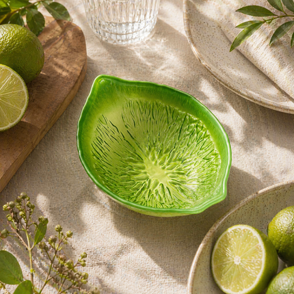 Glass Bowl - Lime Design