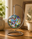 10cm Friendship Ball - Feather Design - Peacock