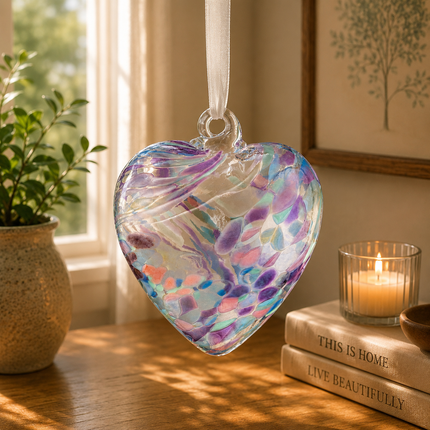 8cm Friendship Heart - Pearl