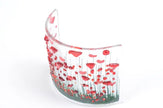 Handmade Fused Glass - Poppy Curve by Pam Peters Designs