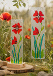 Hanging Decorative Flower Plaque - Red