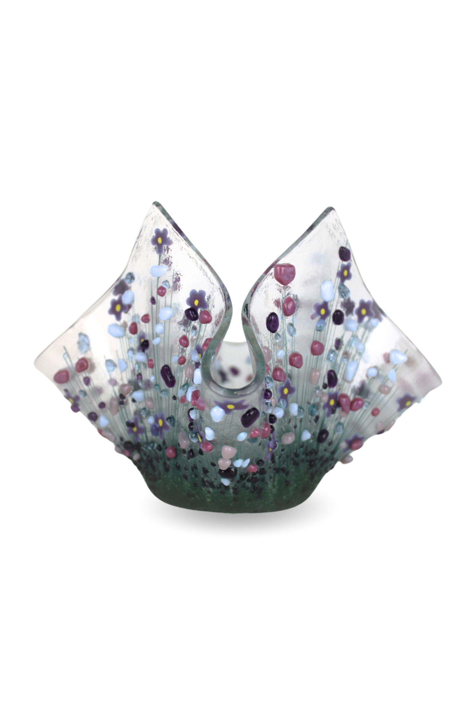 Handmade Fused Glass - Violet Small Tealight
