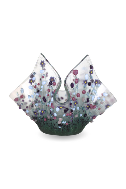 Handmade Fused Glass - Violet Small Tealight