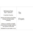Birthstone Ball - April - Diamond - Aspire Art Glass