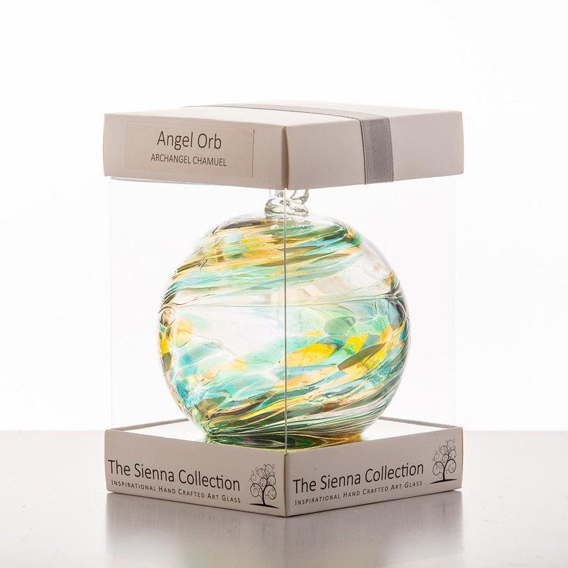 Angel Orb - Archangel Chamuel - Green Flourite - Aspire Art Glass