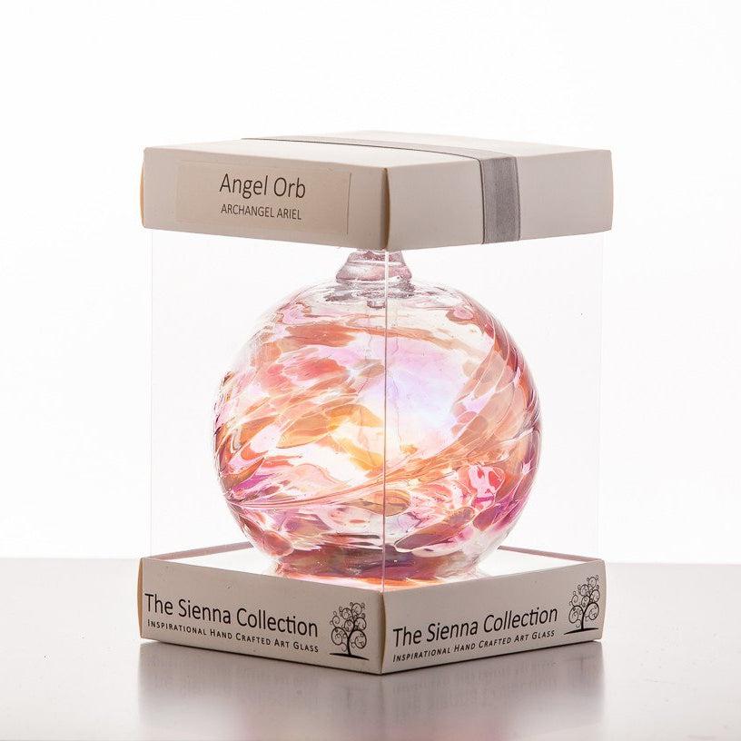 Angel Orb - Archangel Ariel - Rose Quartz - Aspire Art Glass