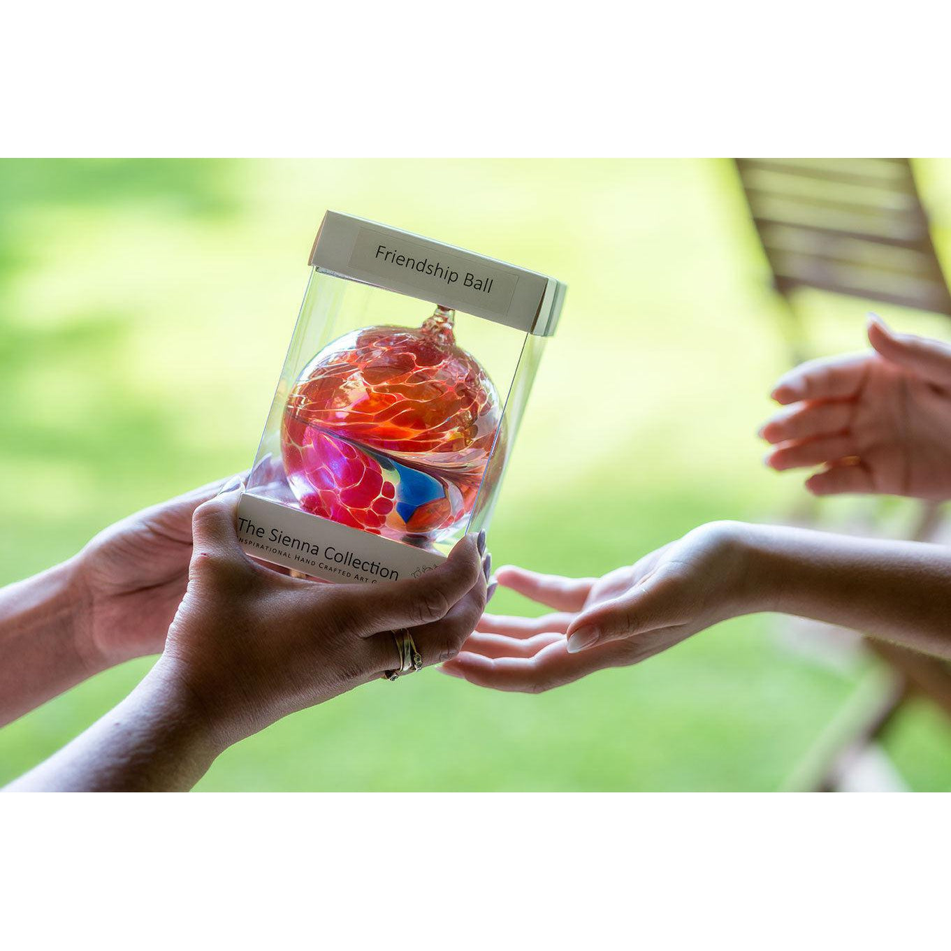 10cm Friendship Ball - Diamond - Aspire Art Glass
