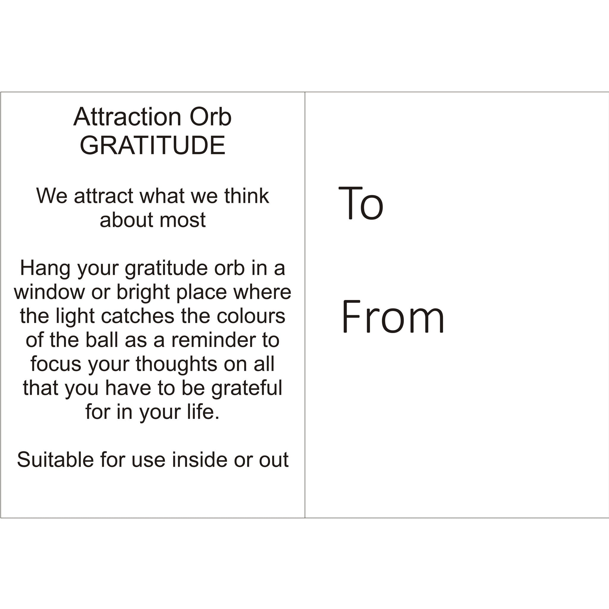 Attraction Orb - Gratitude