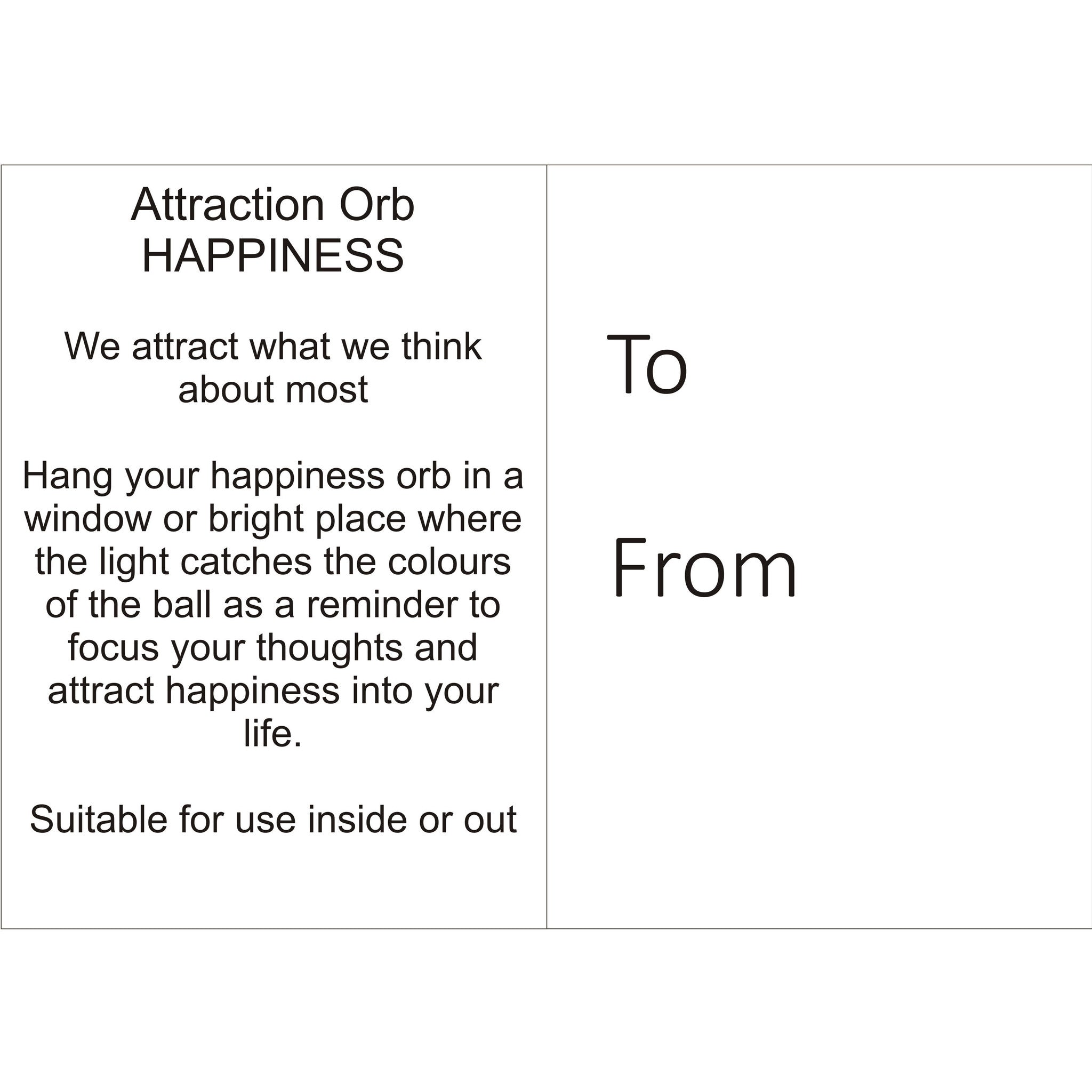 Attraction Orb -Happiness - Aspire Art Glass
