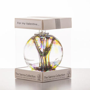 Valentine's Day Gift 10cm Spirit Ball - Purple, Green & Blue - Aspire Art Glass