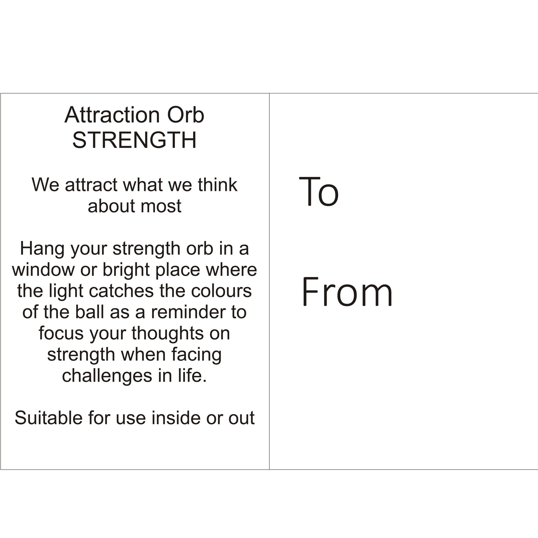 Attraction Orb - Strength - Aspire Art Glass