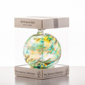 Birthstone Ball - August - Peridot - Aspire Art Glass
