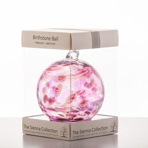 Birthstone Ball - February - Amethyst - Aspire Art Glass