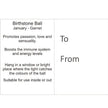 Birthstone Ball -  January - Garnet