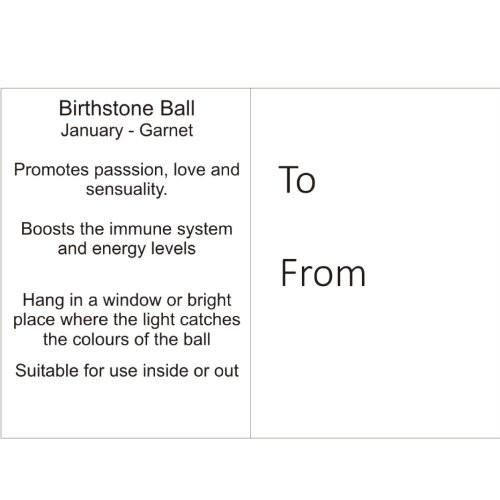 Birthstone Ball -  January - Garnet
