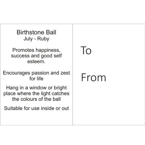 Birthstone Ball - July - Ruby
