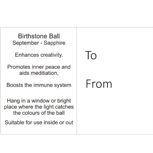 Birthstone Ball - September - Sapphire