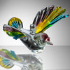 Small Hanging Bird - Blue, Yellow & Purple - Aspire Art Glass
