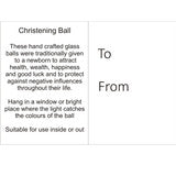 White Christening - 10cm Spirit Ball