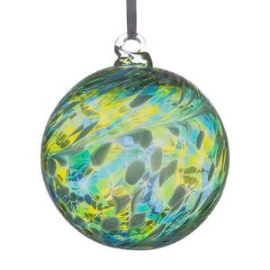 8cm Friendship Ball - Green & Blue - Aspire Art Glass