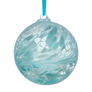 10cm Friendship Ball - Pastel Blue - Aspire Art Glass