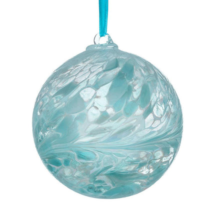 10cm Friendship Ball - Pastel Blue - Aspire Art Glass
