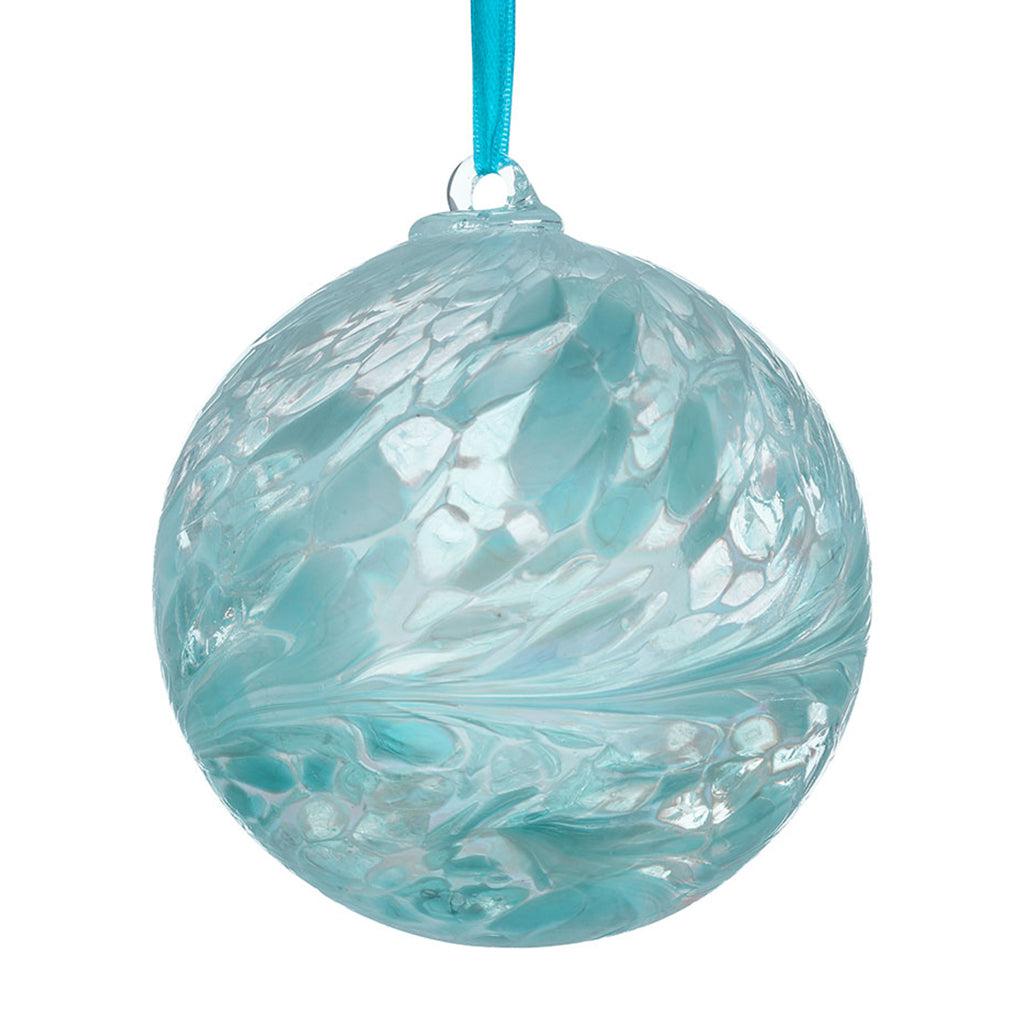 15cm Friendship Ball - Pastel Blue - Aspire Art Glass