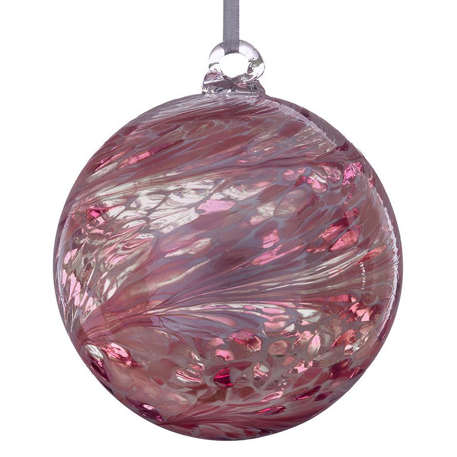 10cm Friendship Ball - Pastel Pink - Aspire Art Glass