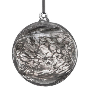 10cm Friendship Ball - Pastel Silver - Aspire Art Glass