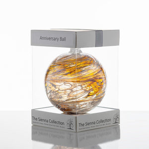 Anniversary Gift Friendship Ball - Pastel Gold - Aspire Art Glass