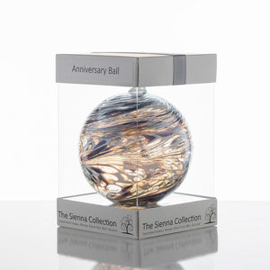 Anniversary Gift Friendship Ball - Pastel Silver - Aspire Art Glass