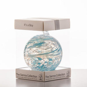 'It's a Boy!' - 10cm Friendship Ball - Aspire Art Glass