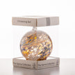 Pastel Gold Christening - 10cm Friendship Ball - Aspire Art Glass